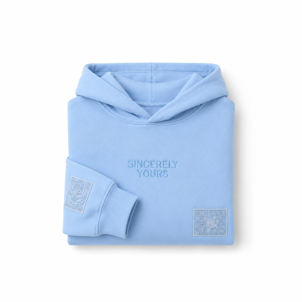 "Sincerely Yours" Embroidered Oversized Hoodie