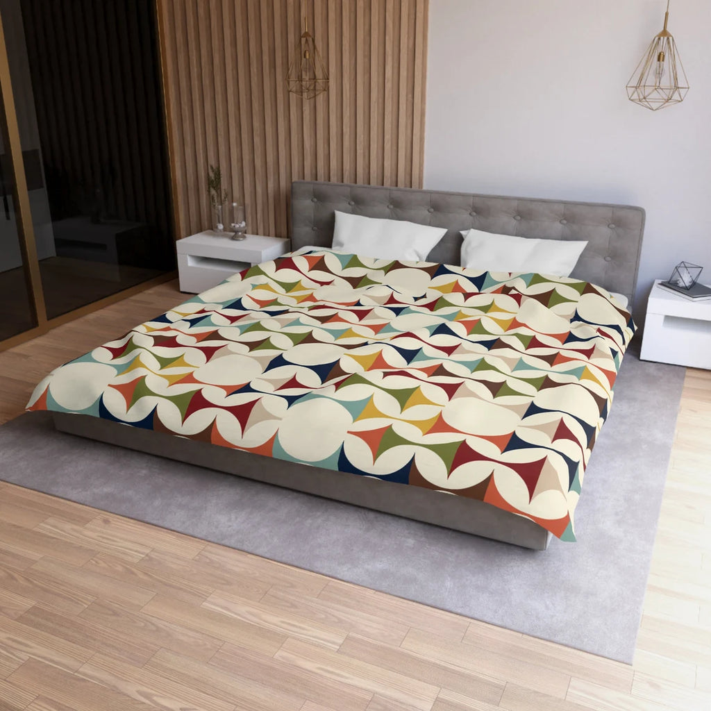 Vibrant Geometric Scandinavian Modern Danish Bedding set