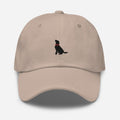 Black Lab Embroidered Hat: Labrador Retriever Dog Dad Baseball Cap