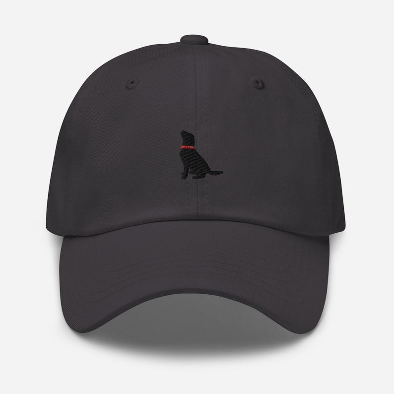 Black Lab Embroidered Hat: Labrador Retriever Dog Dad Baseball Cap