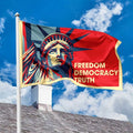 Freedom Democracy Truth Flag: Political Activist Yard & House Decor Flag
