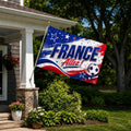 France Soccer Supporter Flag: Allez French Football Fan Wall Decor Gift