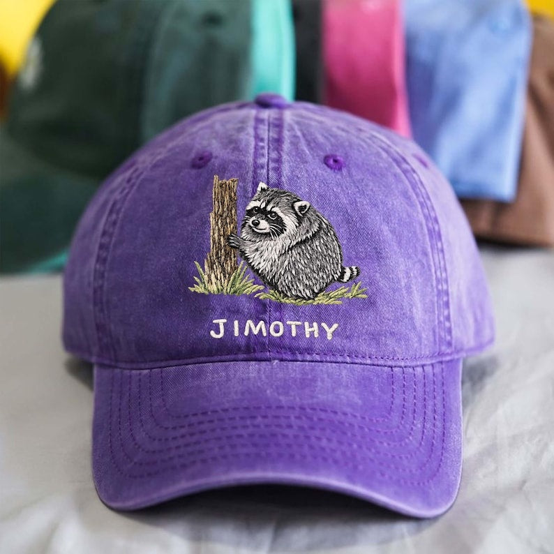Jimothy Raccoon Washed Baseball Cap: Viral Seattle Trash Panda Hat