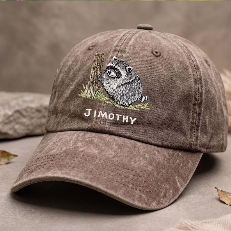 Jimothy Raccoon Washed Baseball Cap: Viral Seattle Trash Panda Hat