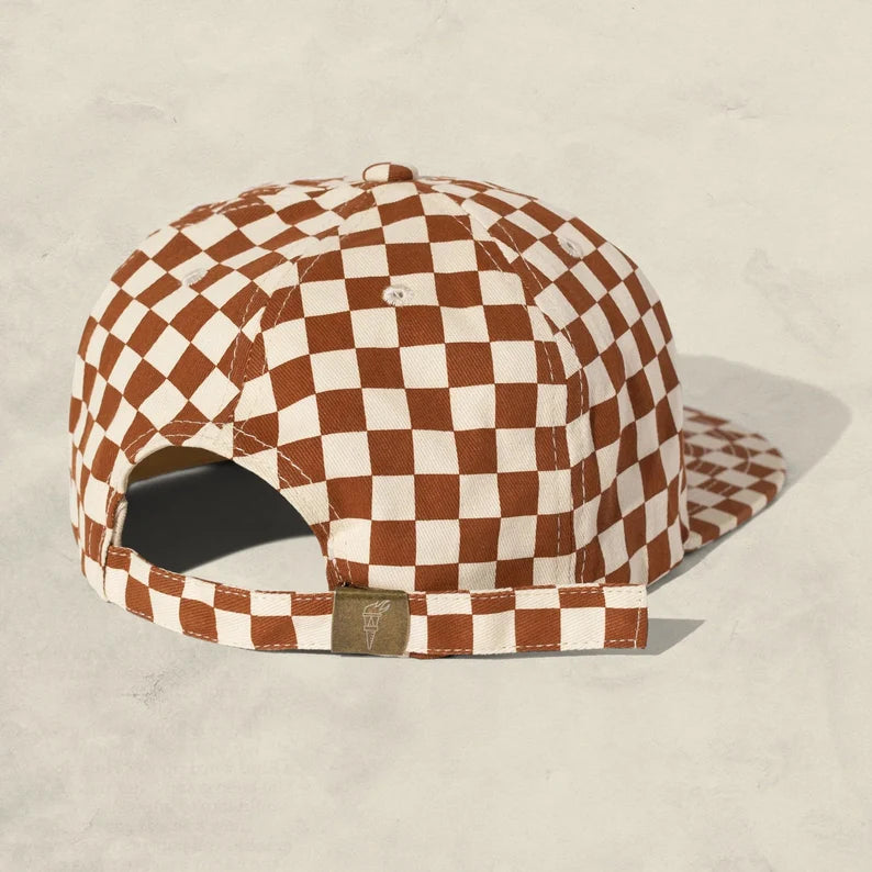 "Stay Weird" 5-Panel Checkered Floppy Cap