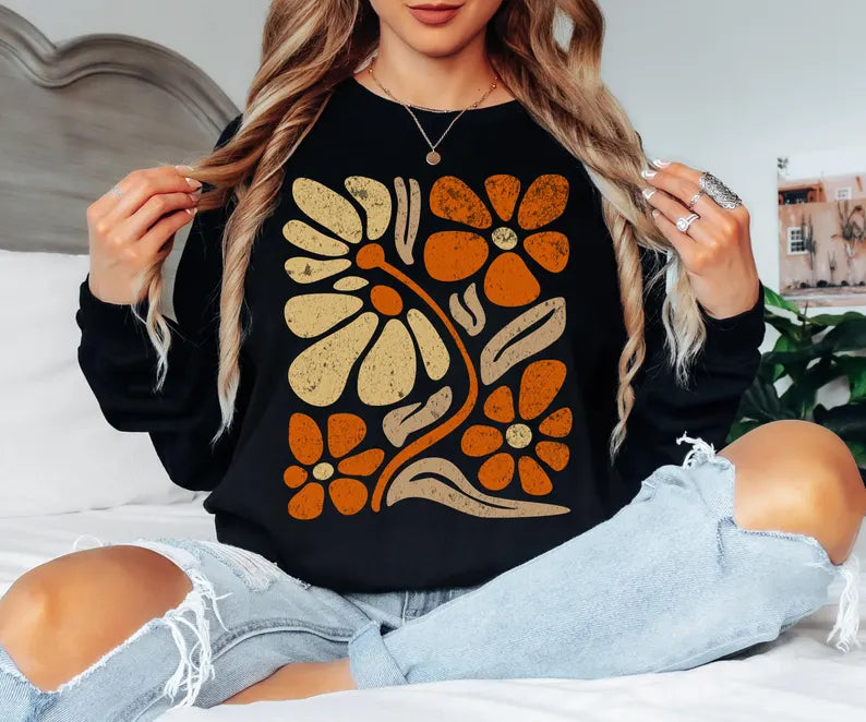 Matisse Retro Floral Long Sleeve Shirt