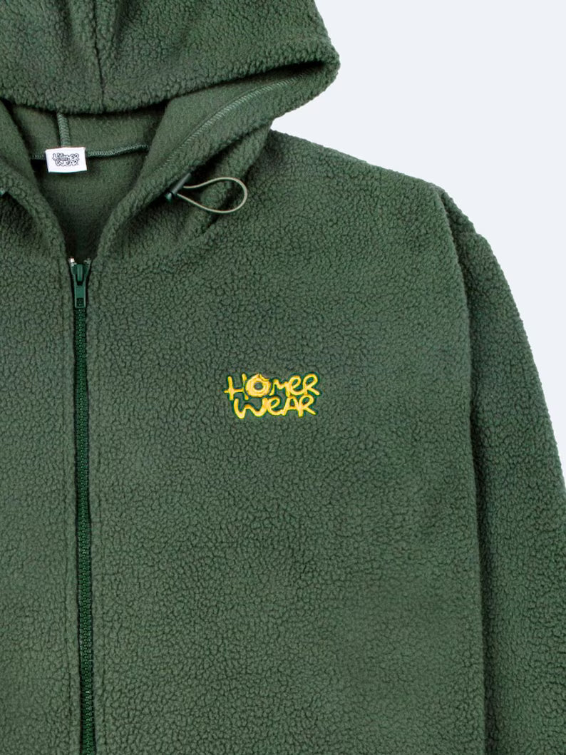 Oversized Teddy Hoodie Homer Bush Embroidery