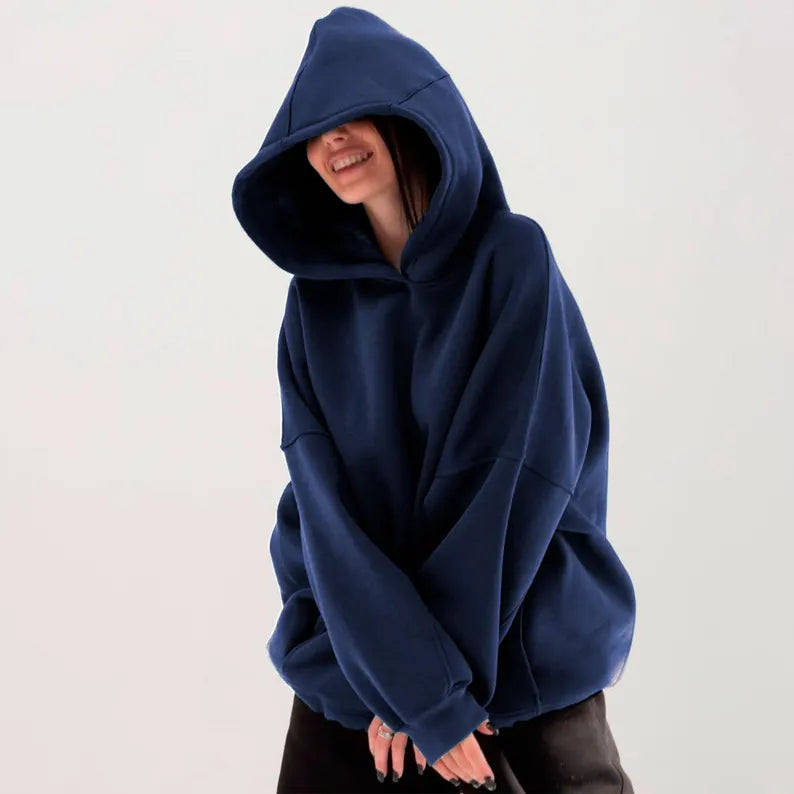 Oversized Cotton Fleece Hoodie | Ultra-Soft Heavyweight Streetwear