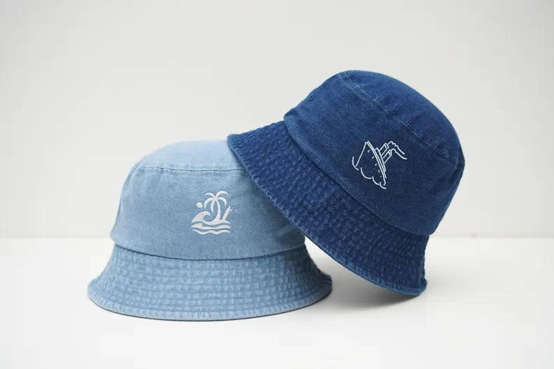 Custom Embroidered Washed Cotton Bucket Hat