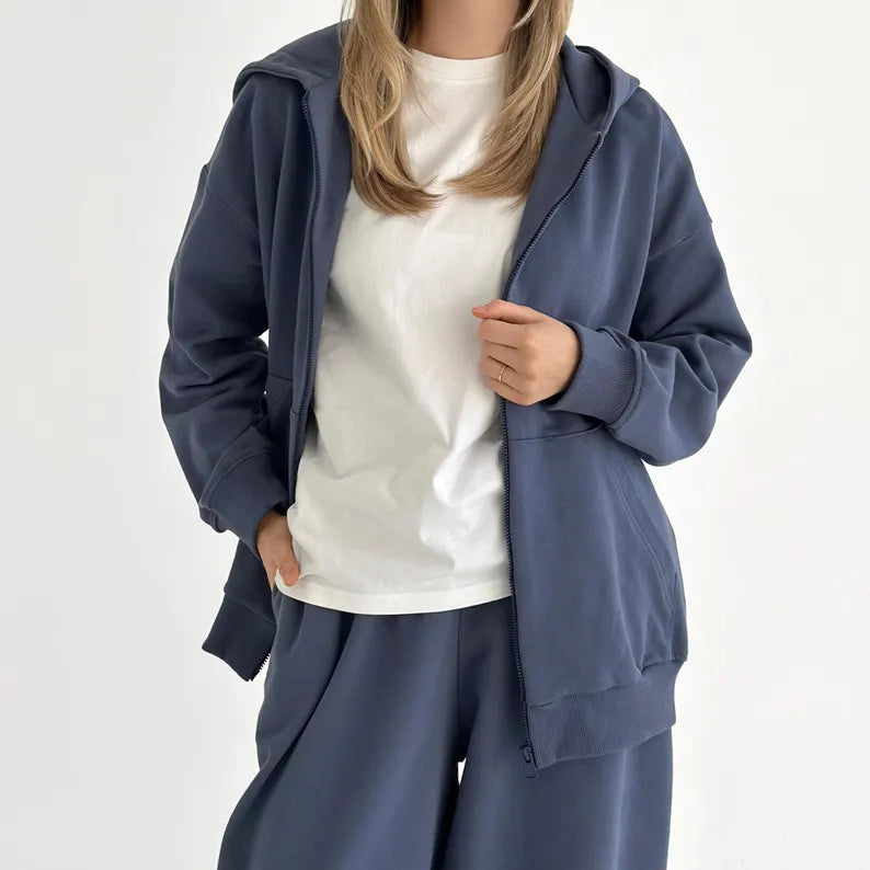 Women's Cotton Zip-Up Hoodie