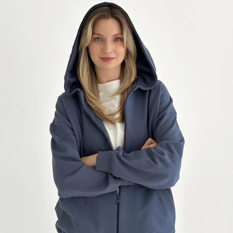 Women's Cotton Zip-Up Hoodie