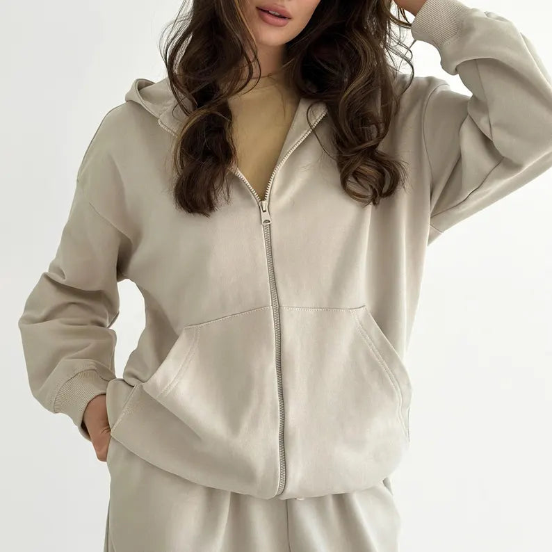 Women's Cotton Zip-Up Hoodie
