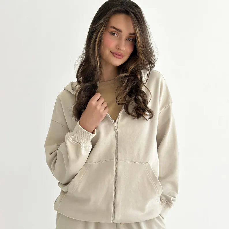 Women's Cotton Zip-Up Hoodie