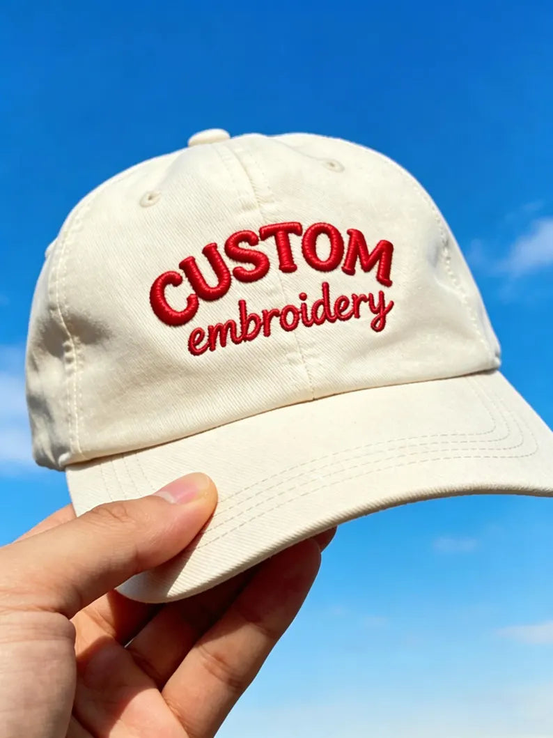Custom Embroidered Baseball Cap | Personalized Logo Dad Hat & Trucker Cap