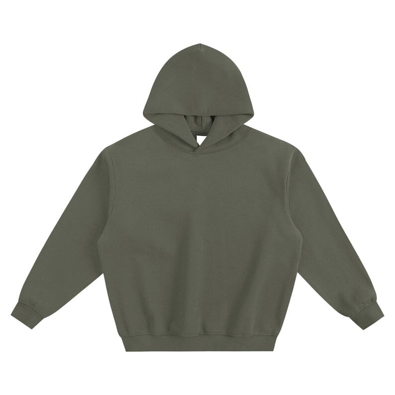 Fleeced Boxy Hoodie Heavyweight Streetwear Pullover