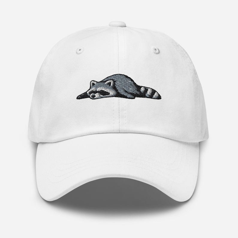 Raccoon Corduroy Cap: Embroidered Novelty Wildlife Dad Hat