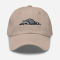 Raccoon Corduroy Cap: Embroidered Novelty Wildlife Dad Hat