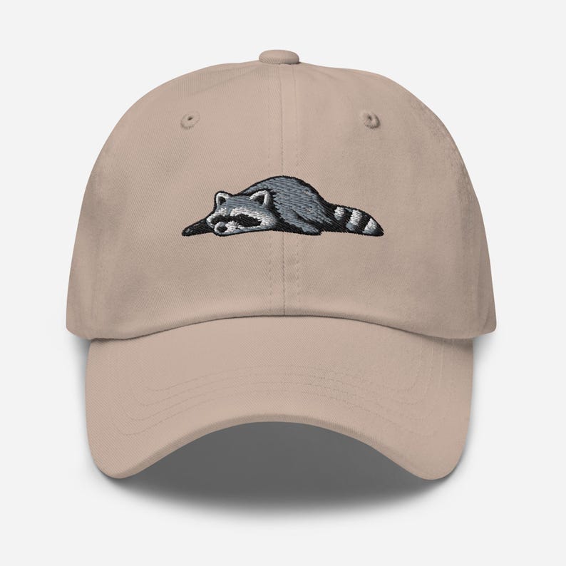 Raccoon Corduroy Cap: Embroidered Novelty Wildlife Dad Hat