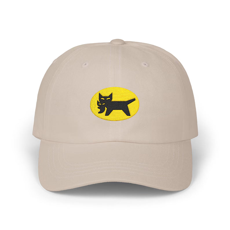 Embroidered Black Cat Cap | Retro Japanese Streetwear Baseball Hat
