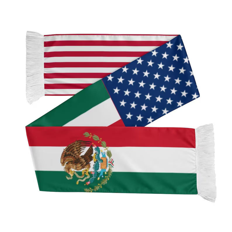 Personalized Binational Football Fan Scarf