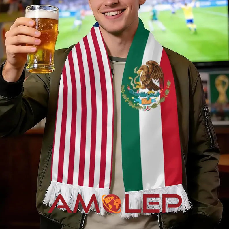 Personalized Binational Football Fan Scarf