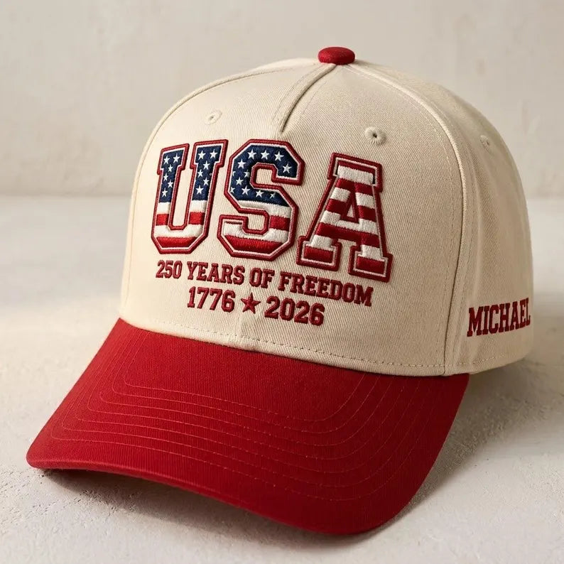 Embroidered USA 250th Anniversary Baseball Cap