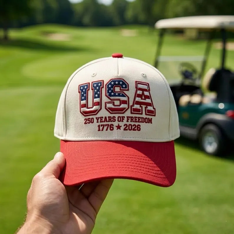 Embroidered USA 250th Anniversary Baseball Cap