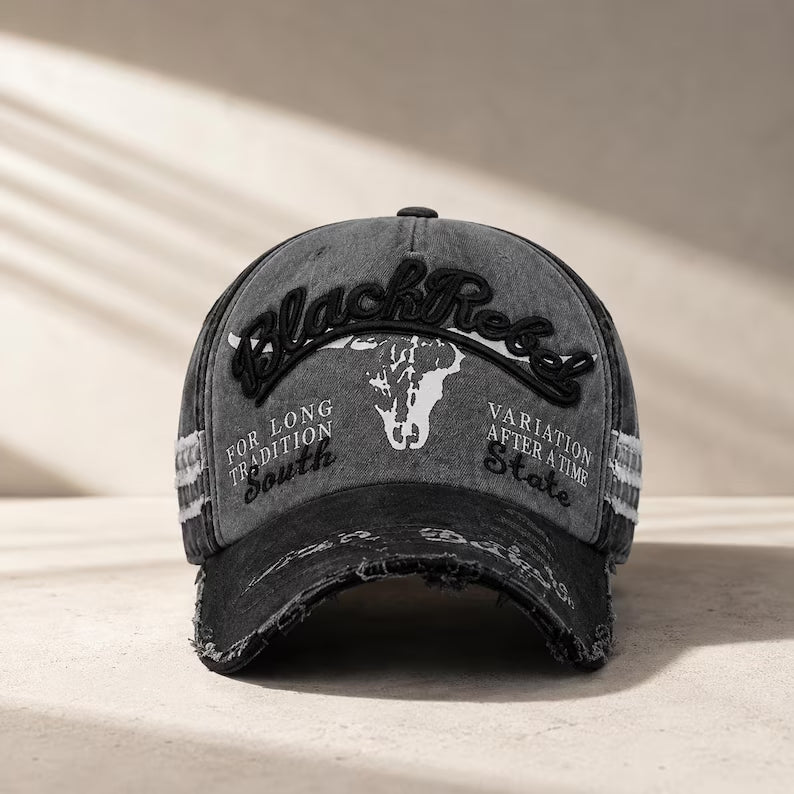 Vintage Distressed Baseball Cap – Classic Washed Unisex Casual Adjustable Hat