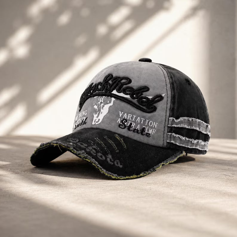 Vintage Distressed Baseball Cap – Classic Washed Unisex Casual Adjustable Hat