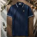 Classic Cotton Polo Shirt for Men: Short Sleeve Everyday Collared Tee