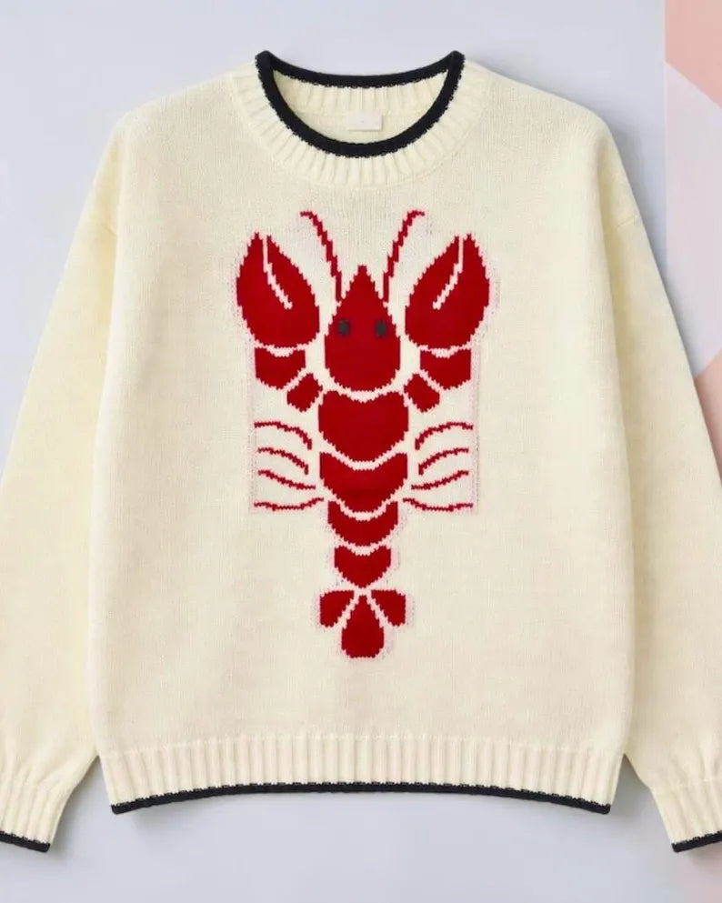 Lobster Chunky Ugly Sweater for Women