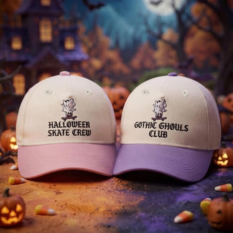 Custom Embroidered Skateboard Ghost Cap