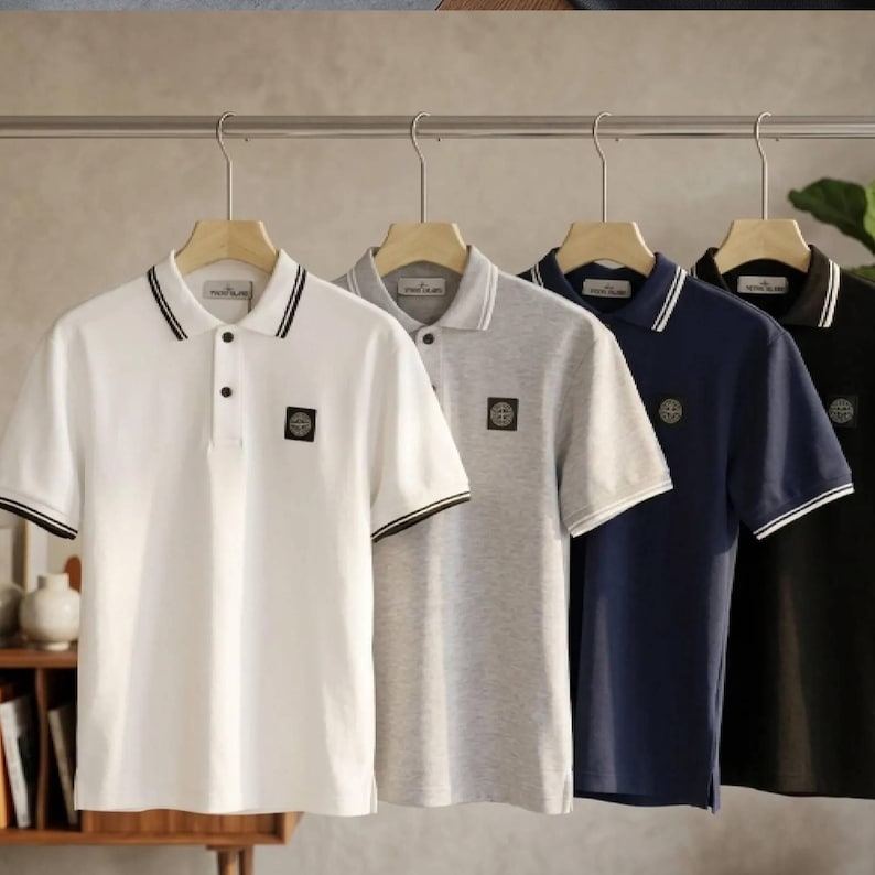 Classic Cotton Polo Shirt for Men: Short Sleeve Everyday Collared Tee