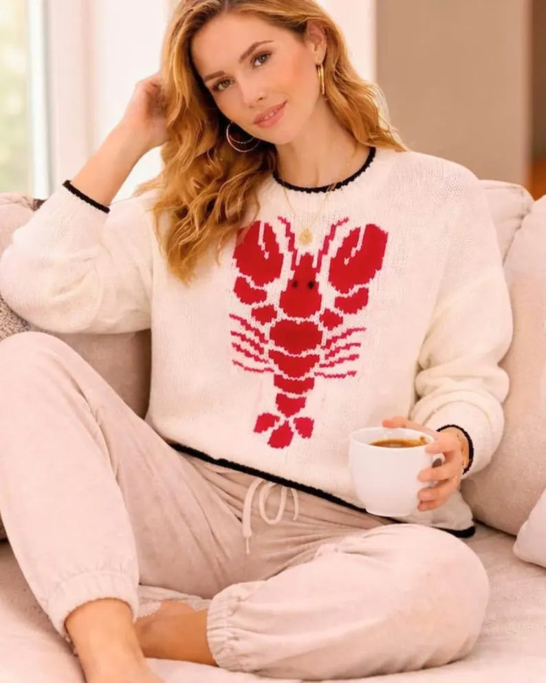 Lobster Chunky Ugly Sweater for Women