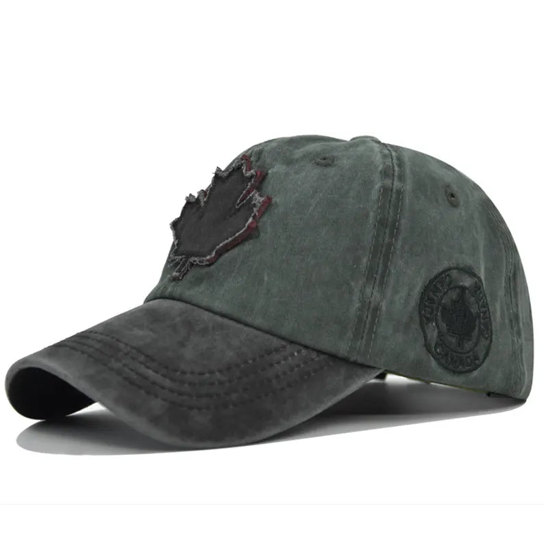 Vintage Distressed Canada Maple Leaf Patch Cap