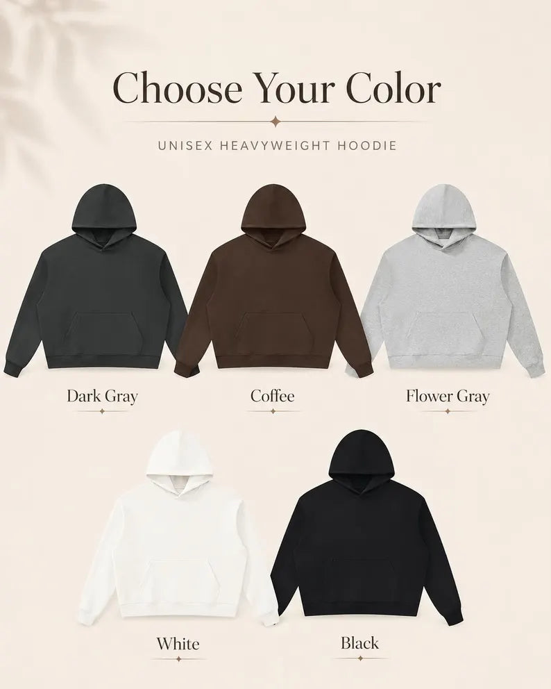 Unisex Heavyweight Cotton Hoodie | Drop Shoulder Minimalist Streetwear