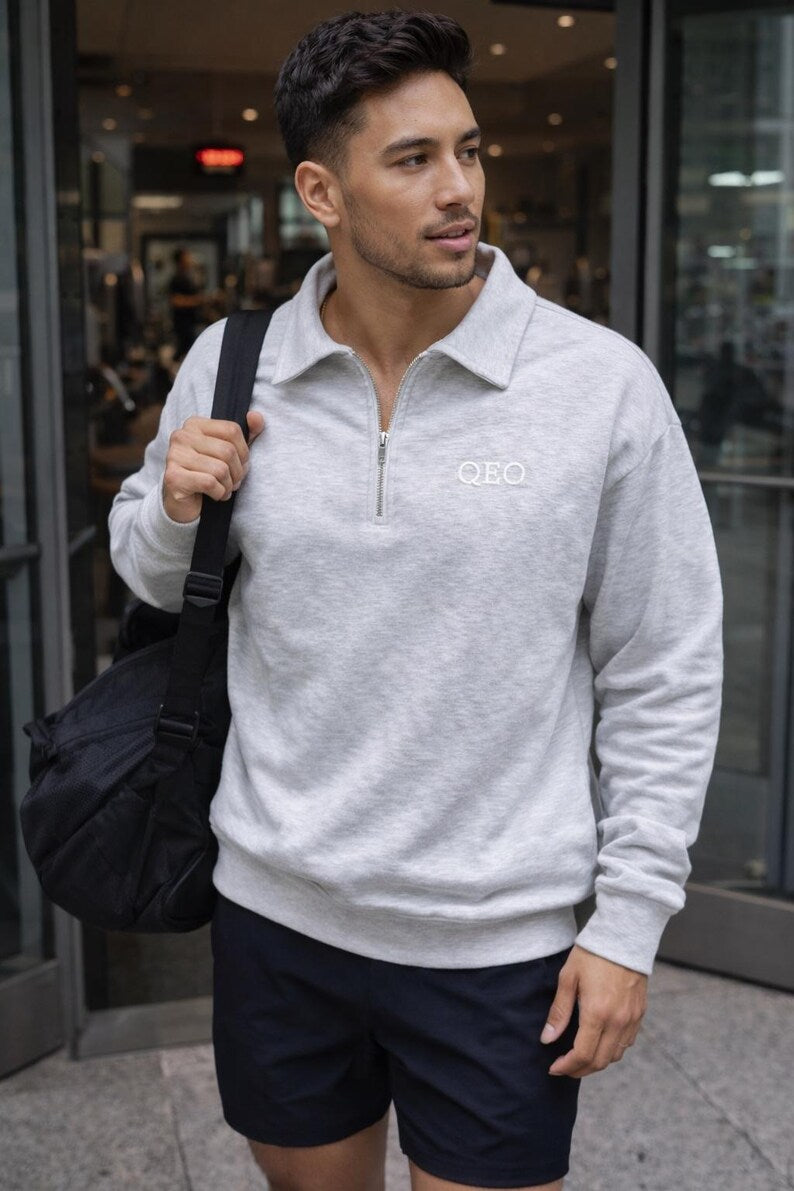 "I AM ENOUGH" QEO Quarter-Zip Sweater