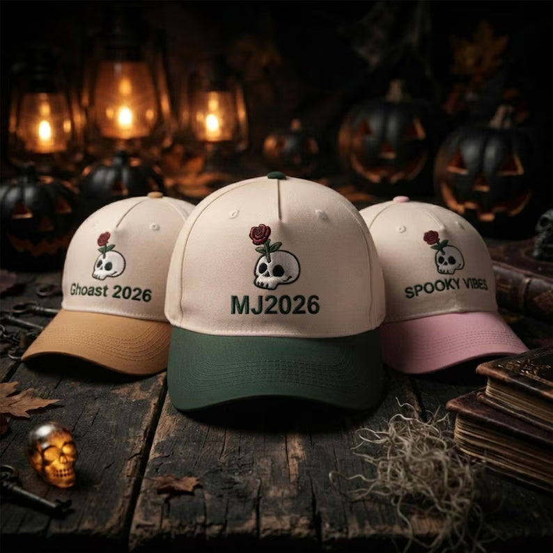 Custom Embroidered Skateboard Ghost Cap