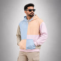 Patchwork Color Block Hoodie Oversized Pastel Streetwear Pullover